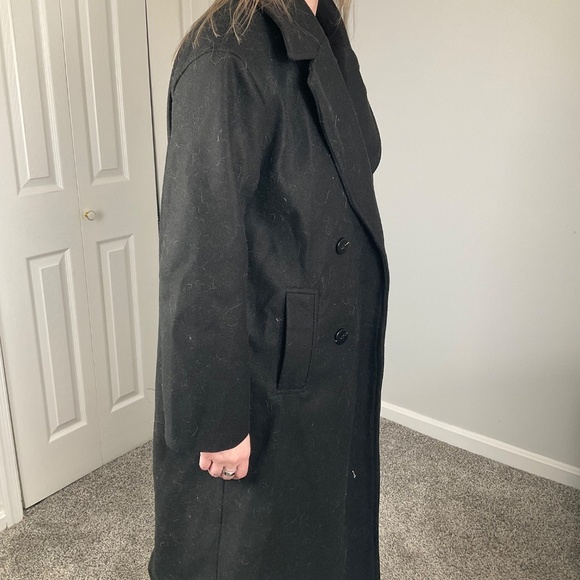 NWT Long Black Coat - Picture 2 of 4